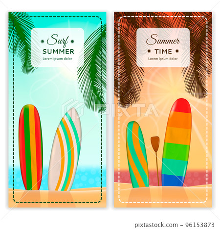 Surfing Resort Vertical Banners 96153873