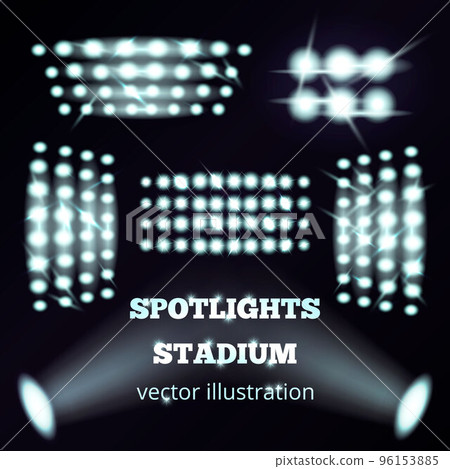 Stadium Floodlights Realistic Set 96153885