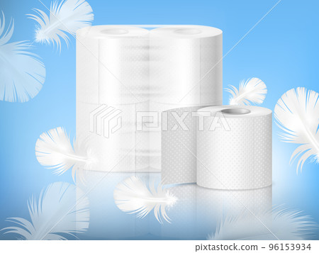 Toilet Paper Realistic Composition Toilet Paper Realistic Composition 96153934