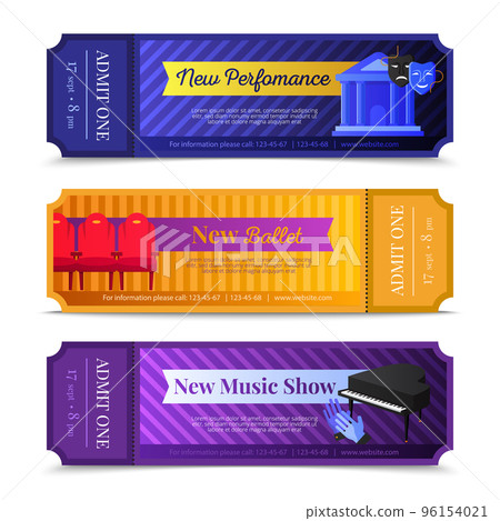 Theatre Ticket Banners Set 96154021