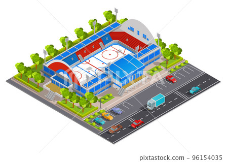 Sport Complex Stadium Isometric Banner Sport Complex Stadium Isometric Banner 96154035