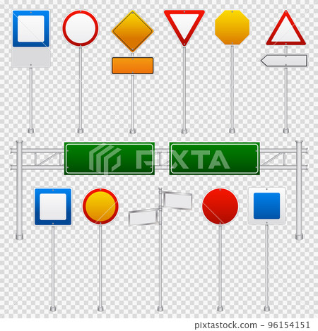 Traffic Signs Color Transparent Set 96154151