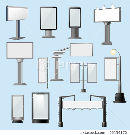 Street Advertisement Element Set Street Advertisement Element Set 96154170