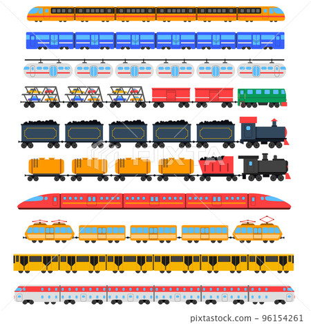 Train icons set Train icons set 96154261