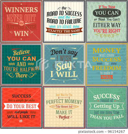 Success quotes colored set 96154267