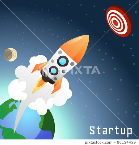 Startup Rocket Concept - Stock Illustration [96154459] - PIXTA