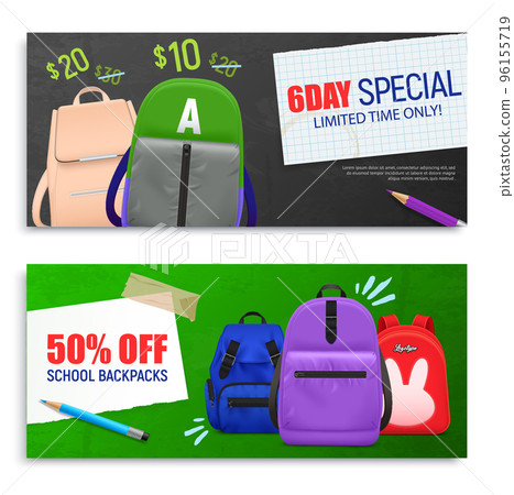 Backpacks Horizontal Banners Set 96155719