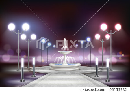 Street Lights Realistic Composition Street Lights Realistic Composition 96155782