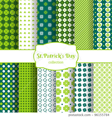 St Patricks day seamless patterns St Patricks day seamless patterns 96155784