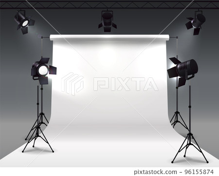Shooting Studio Lights Composition 96155874