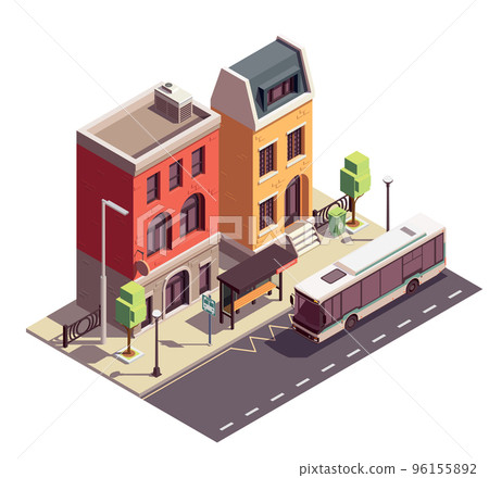 Bus Stop Townhouse Composition 96155892