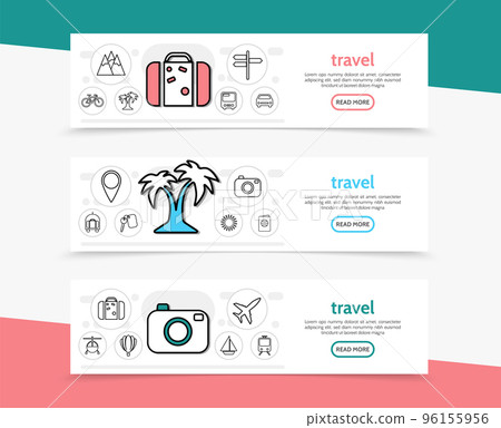 Summer Vacation Horizontal Banners 96155956
