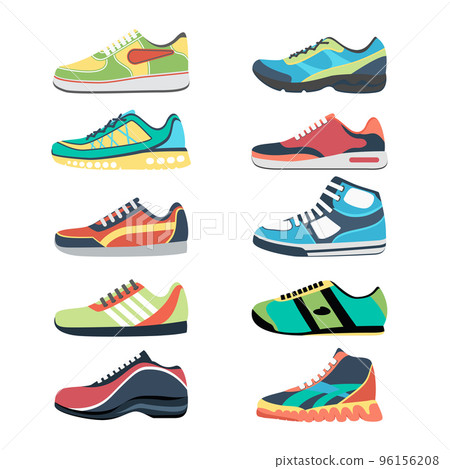 Sports shoes vector set Sports shoes vector set 96156208