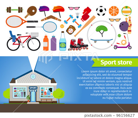 Sport store. Sports equipment and sports clothing 96156627
