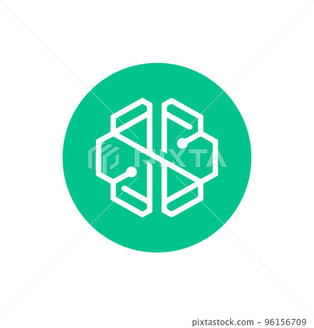 SwissBorg (CHSB) icon isolated on white background. 96156709