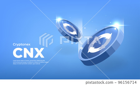 Cryptonex (CNX) coin cryptocurrency concept banner background. Cryptonex (CNX) coin cryptocurrency concept banner background. 96156714