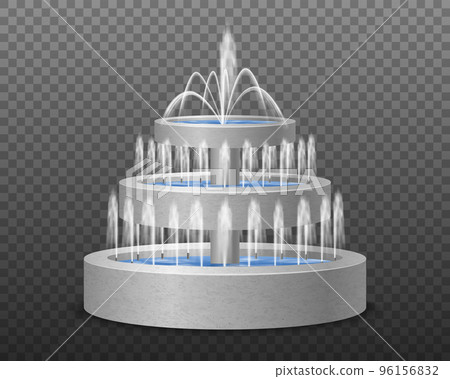 Realistic Tier Fountain Transparent 96156832