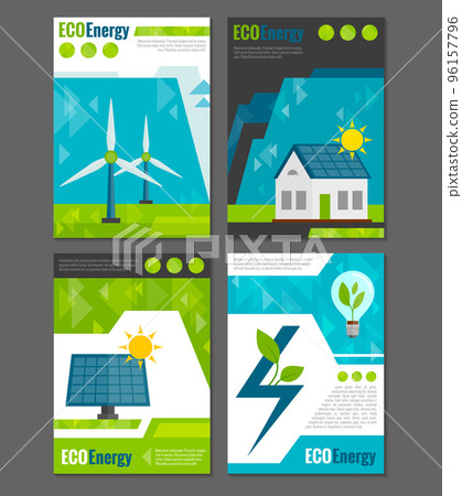 Eco energy icons poster 96157796