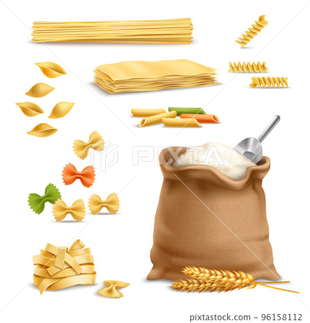 Realistic Pasta Wheat Spikelets Flour 96158112