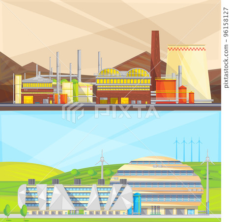 Eco Waste Industry 2 Flat Banners Eco Waste Industry 2 Flat Banners 96158127