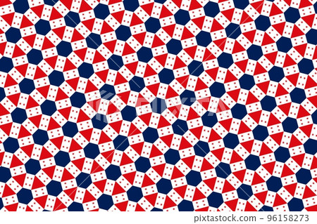 Geometric pattern in the colors of the national flag of Panama. The colors of Panama. 96158273