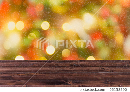 blur christmas light colorful with wooden table space for products advertising montage background blur christmas light colorful with wooden table space for products advertising montage background 96158290