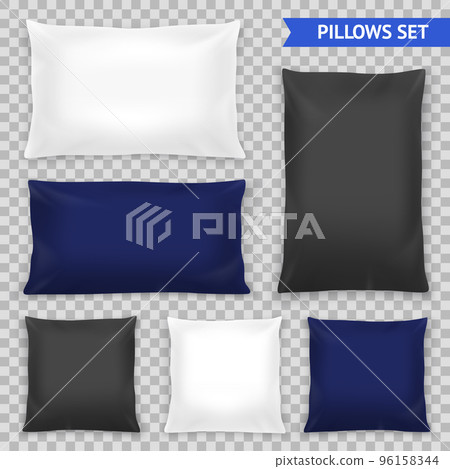 Realistic Pillows Top Transparent Set 96158344