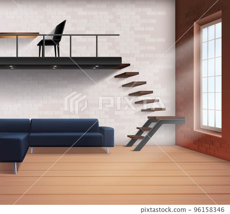 Realistic Loft Interior Concept 96158346