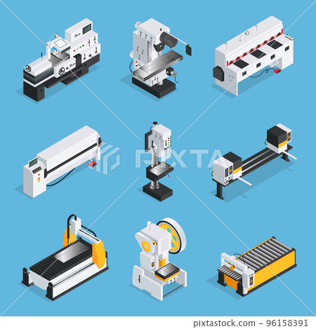 Metalworking Machines Isometric Set Metalworking Machines Isometric Set 96158391