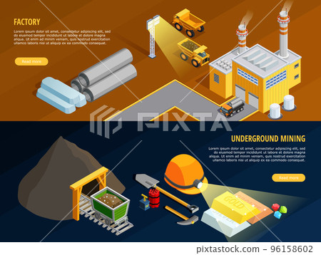 Mining Horizontal Banners Set 96158602