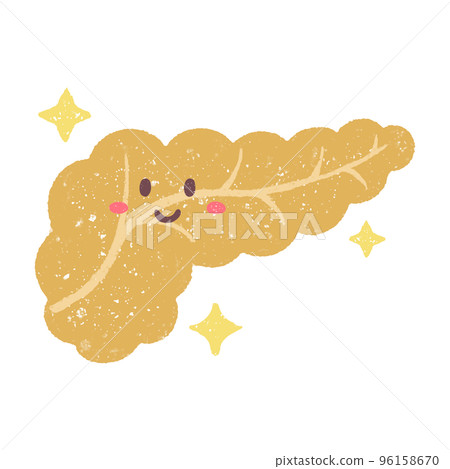 hand drawn healthy cute pancreas 96158670