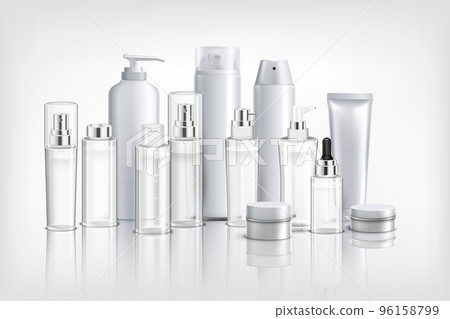 Cosmetics Bottles Realistic Background 96158799