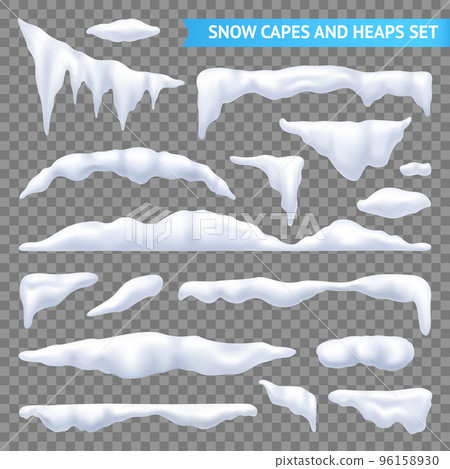Snow Capes And Piles Transparent Set Snow Capes And Piles Transparent Set 96158930