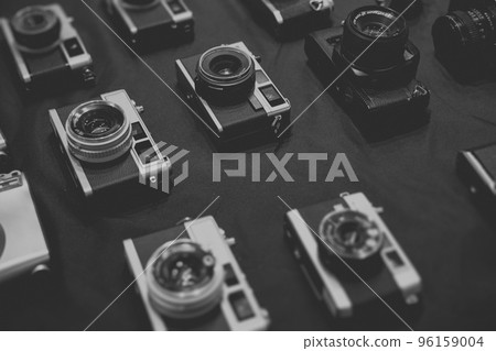 vintage old film photography camera history of retro classic style still photograph equipments vintage old film photography camera history of retro classic style still photograph equipments 96159004