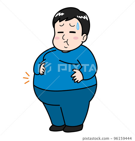 一個患有代謝性胃的男人的插圖 一個患有代謝性胃的男人的插圖 96159444