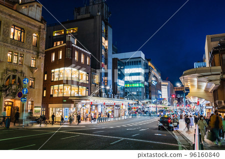 Kyoto Shijo Kawaramachi night view Kyoto Shijo Kawaramachi night view 96160840