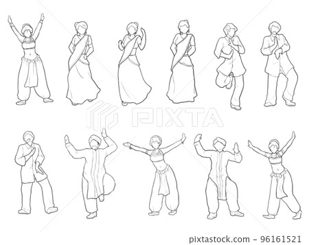 人們，印度舞者，男人和女人 96161521