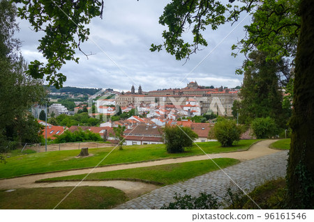 Alameda park and city view, Santiago de Compostela, Galicia, Spain 96161546