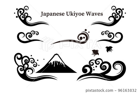 水墨畫/浮世繪風波素材集 96163832