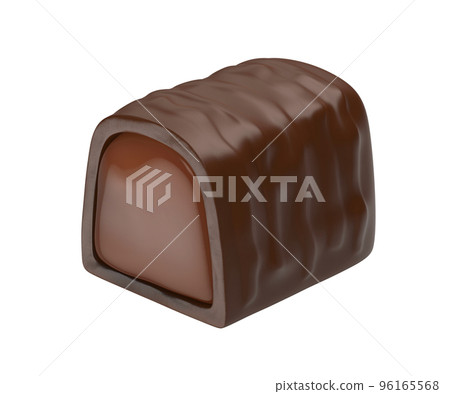 Chocolate bonbon with caramel filling 96165568
