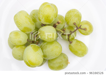 green grapes on a white plate green grapes on a white plate 96166526