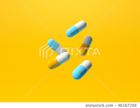 Pharmaceutical medicine capsules - Healthcare theme - 3D Pharmaceutical medicine capsules - Healthcare theme - 3D 96167208