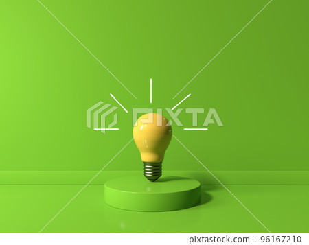 Light bulb on a podium - 3D Light bulb on a podium - 3D 96167210