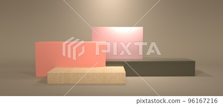 Abstract 3D render of empty podium stage Abstract 3D render of empty podium stage 96167216
