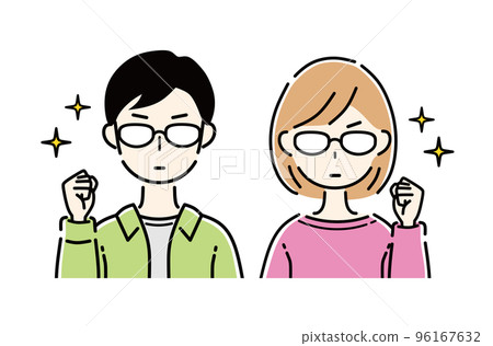 超現實主義的男性和女性膽量姿勢 96167632