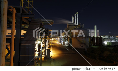 兵庫縣尼崎市關西熱化學尼崎辦事處工廠夜景 兵庫縣尼崎市關西熱化學尼崎辦事處工廠夜景 96167647