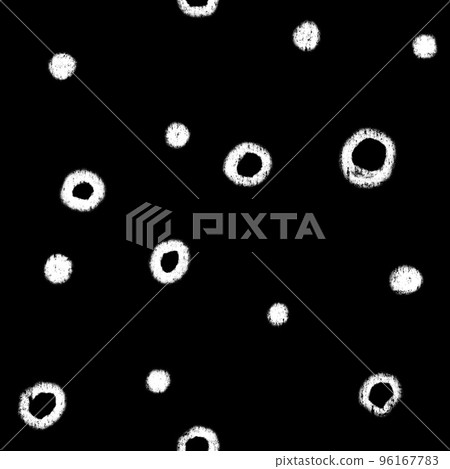 Hand drawn seamless pattern of polka dot round circles in black white. Minimalist simple monochrome abstract geometric background, charcoal crayon texture fabric print, cute dotsretro vinage . Hand drawn seamless pattern of polka dot round circles in black white. Minimalist simple monochrome abstract geometric background, charcoal crayon texture fabric print, cute dotsretro vinage . 96167783