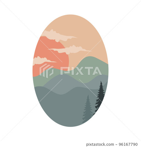 Mountain landscape illustration vector Mountain landscape illustration vector 96167790
