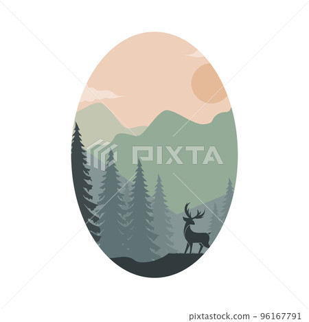 Mountain landscape illustration vector 96167791
