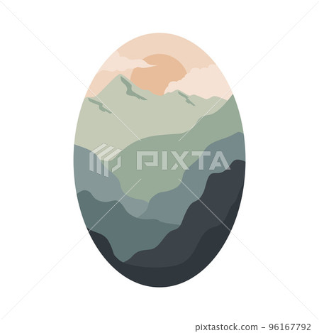 Mountain landscape illustration vector Mountain landscape illustration vector 96167792